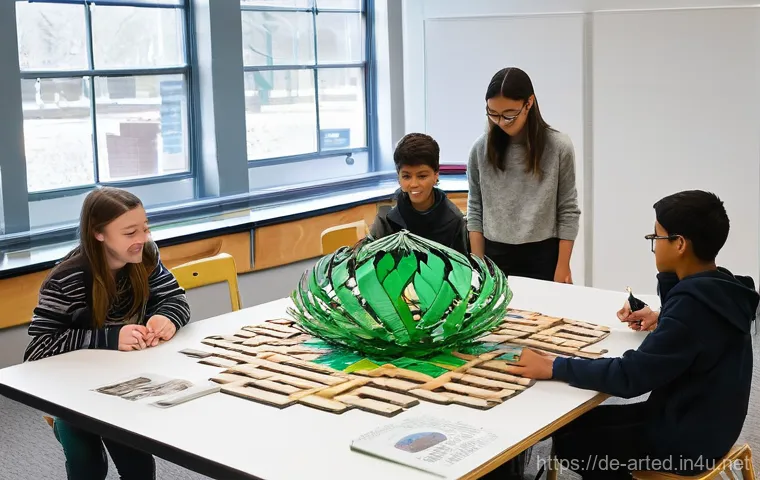 미술교육사 예비 수강생 Q A - **An engaging outdoor art workshop at a historical museum in Germany, where a female art educator, a...